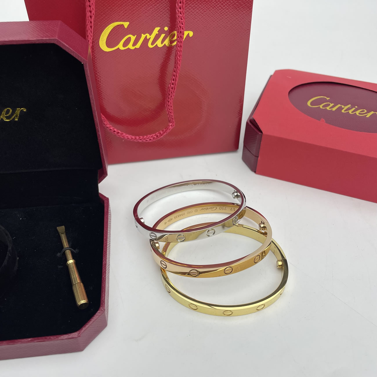 Cartier 18k Love Bracelets Gold Silver Rosegold (15) - www.newkick.vip